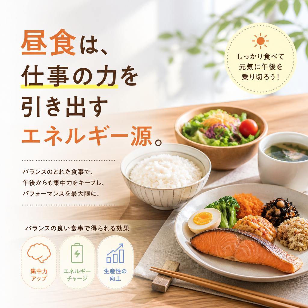 昼食は、仕事の力を引き出すエネルギー源。