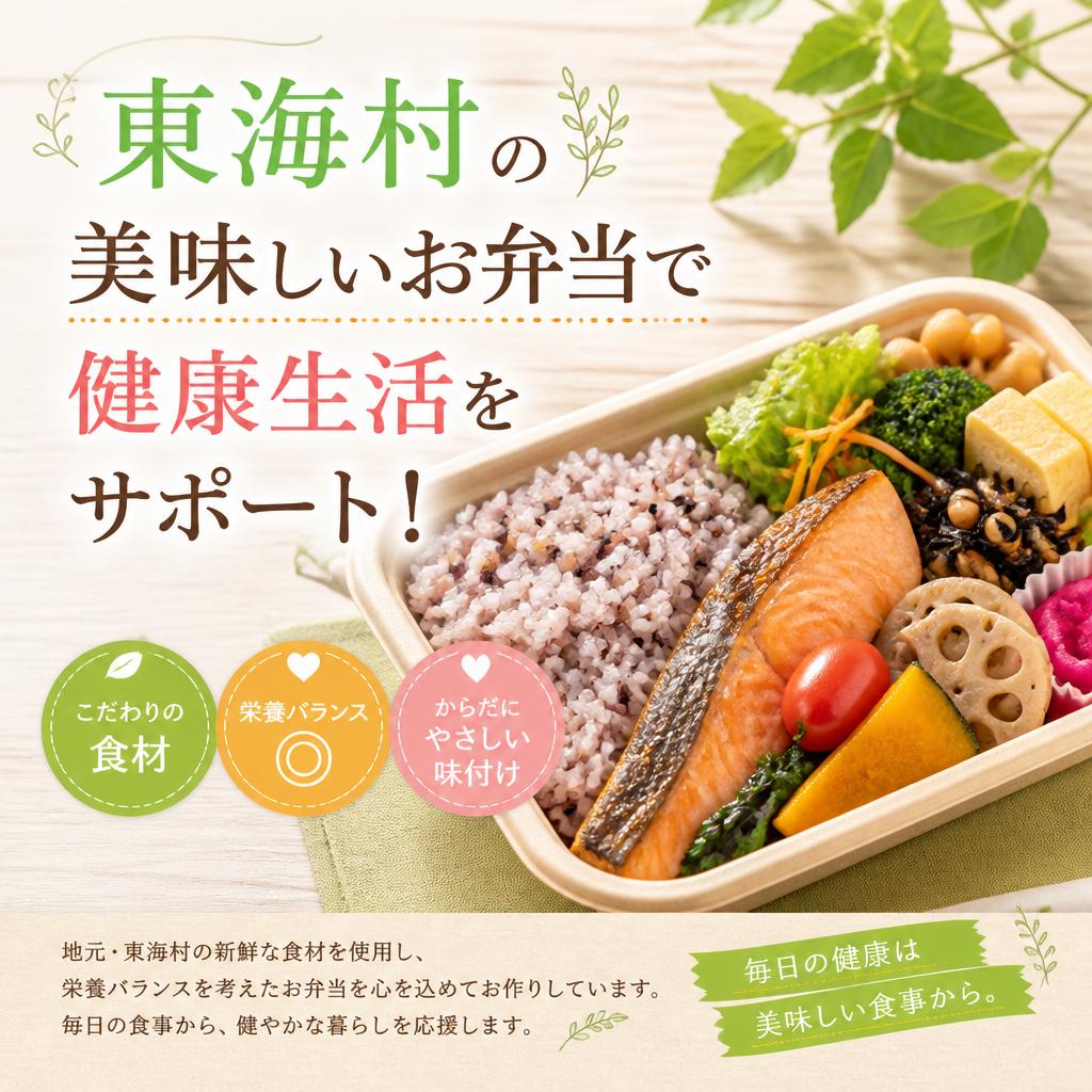 東海村の美味しいお弁当で健康生活をサポート！